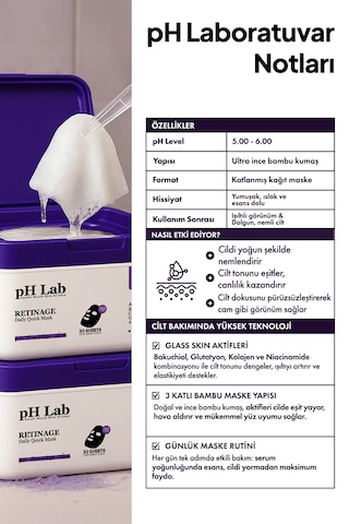 Phlab Retinage Daily Quick Günlük 30'lu Maske