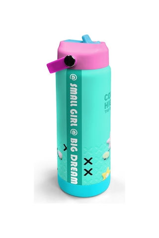 Coral High Su Yeşili Desenli Katlanır Ağızlıklı Çelik Termos 650 Ml 38351 Su Yeşili
