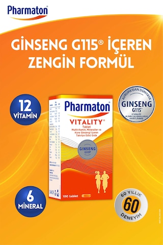 Pharmaton Vitality 100 Tablet