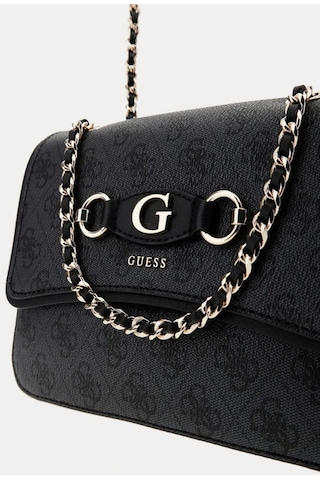 Guess Kadın Siyah Izzy 4g Logolu Mini Çapraz Çanta Antrasit