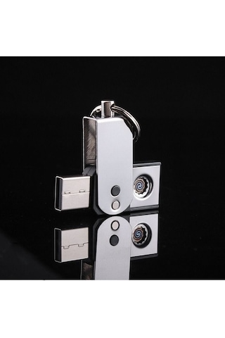Dancemonkey Rüzgar Geçirmez Usb Isıtma Telı Acil Durum Çakmağı Gümüş