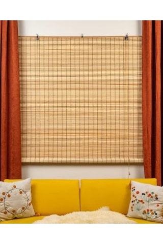 Rodos Ahşap Bambu Stor Perde 120 X 180 Çok Renkli