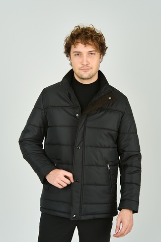 Daynax Erkek İçi Kürklü Dik Yaka Çıtçıt Ve Fermuar Kapamalı Mont Kaban 5300 Siyah Siyah