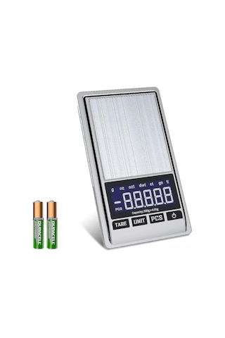 Yaleker 0.01g Hassasiyetli Dijital Cüzdan Terazi, Çelik Platform, Lcd Ekranlı, 7 Ölçüm Birimi, 500g Kapasitesi Gümüş, Yemek, Baking İçin Çok Renkli