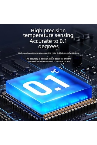 Gajeena Akvaryum Su Sıcaklığı Ölçer - Dijital Lcd Ekranlı, Su Geçirmez Prob, Canlı Su Yaşamı İçin Doğru Ölçüm, Dış Tutkal Tipi Yeşil Yuvarlak Model