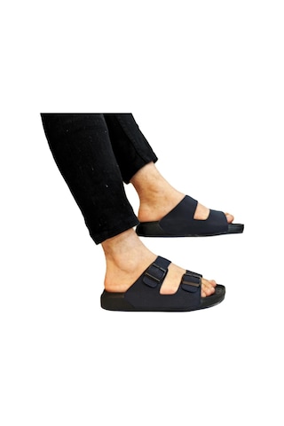 Pierre Cardin 7408 Lacivert Çift Tokalı Yumuşak Taban Erkek Terlik Lacivert