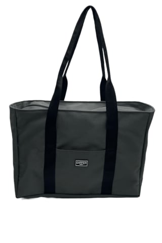 Differ Studio Gri Unisex Su Geçirmez 2'li Siyah Iç Çantalı Askılı Gümüş
