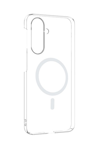 Vendas Samsung Uyumlu Galaxy A56 Kamera Korumalı M-safe Şarj Özellikli Şeffaf Zore London Sert Pc Kapak + Hayalet Ekran Koruyucu Şeffaf