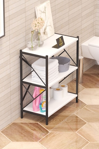 Cosargroup Banyo Düzenleyici Banyo Dolabı Çok Amaçlı Dolap 3 Katlı Metal Mutfak Düzenleyici Csrrf021