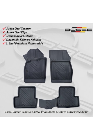 Opel Astra J Paspas Araca Özel 2009 2021 BOSSE 3D Havuzlu Oto Paspas