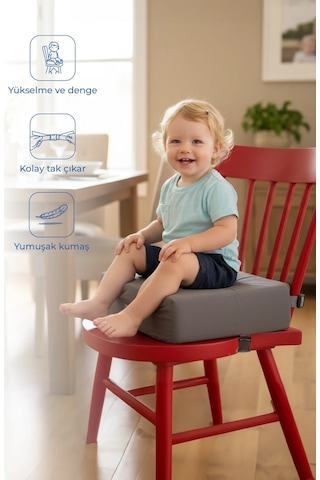 Babyjem QuickBoost Bebek Mama Sandalye Yükseltici Minder Antrasit
