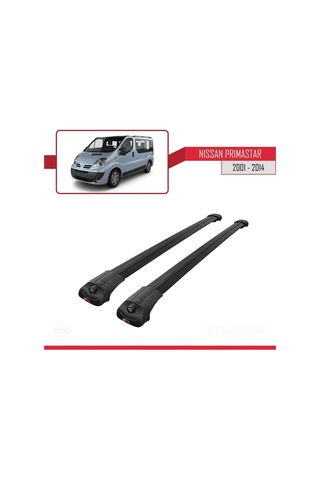 Nissan Primastar 2001-2014 Arası İle Uyumlu Ace-1 Ara Atkı Tavan Barı Siyah