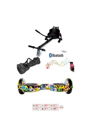 Citymate Elektrikli Kaykay Hoverboard Akıllı Denge 6.5 Inch + Hoverkart + Çanta Extrem Paket D01