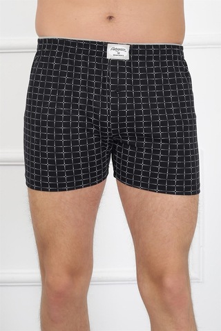 İbrahim Burak Etiler Collection Moda Çizgi Erkek Penye Boxer 40080 Siyah