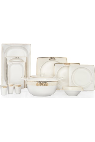 Schafer Glamor Regal Yemek Takımı-60 Parça-gold
