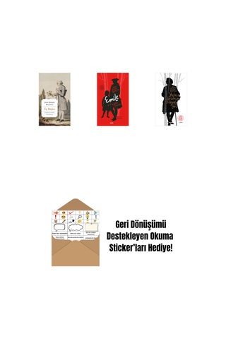 Üç Söylev + Emile Ya Da Eğitim Üzerine Ciltli + Yalnız Gezerin Hayalleri + Okuma Sticker'ları