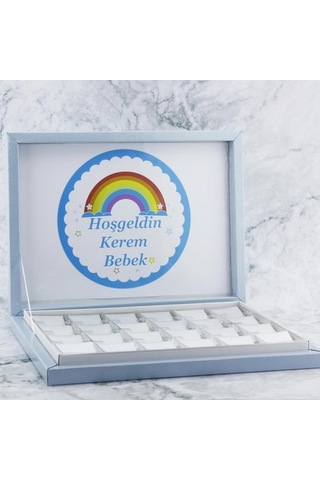 72 Adet (500Gr.) Isim Etiketli Gökkuşağı Bebek Çikolata