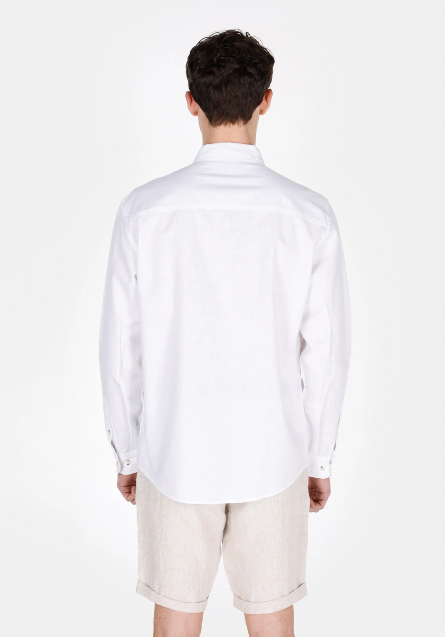 Colin's Colins Regular Fit Shirt Neck Düz Erkek Beyaz Uzun Kol Gömlek Cl1074489 Q1.v1 Wht Beyaz