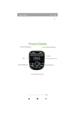 Bluetooth 4.0 Araç Kiti Carx8 Fm Transmitter Micro Sd Usb Girişli
