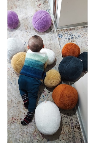 2' Li Top Kırlent / Yastık Büyük Antrasit