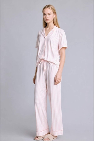 Defacto Regular Fıt Kısa Kollu 2li Softshell Pembe Pijama Takımı I3483ax26aupn436 Pembe-pn436
