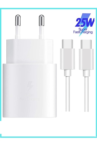 Samsung Galaxy Note 20 Ultra 5g Uyumlu Hızlı Şarj Cihazı / Aleti Seti Type-c Kablo Ve Adaptör 25w Pd