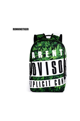 Lemestar Erkek Spor Tura Sırt Çantası - A1029 Yeşil Yaprak Deseni, Lüx Poliester, Ergonomik Kol, Büyük Hacim, Sigara-spor-seyahat Yeşil