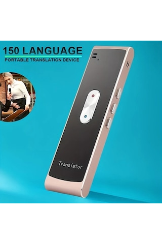 Motion003 Siyah Dil Çevirici Cihaz Anında İki Yönlü Çevirici 150 Dili Destekler Seyahat İş Ve Öğrenme İçin Taşınabilir Aı Çevirici