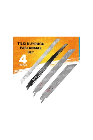 Yüksek Kalite Pürüzsüz Keskin Tilki Kuyruğu Testeresi 4'lü Set