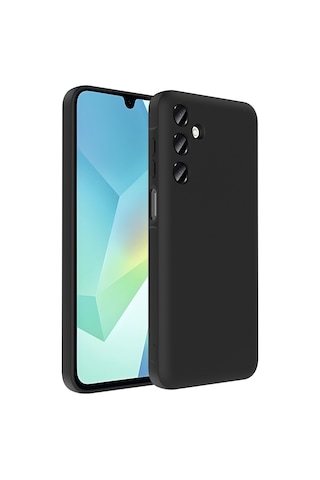 Samsung Uyumlu Galaxy A16 Kılıf Kamera Korumalı Kartlık Hazneli Zore Vitra Kapak Siyah