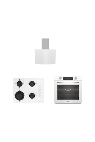 Altus Ala 322 W + 189 DW + 570 W Davlumbaz Beyaz Ankastre Set