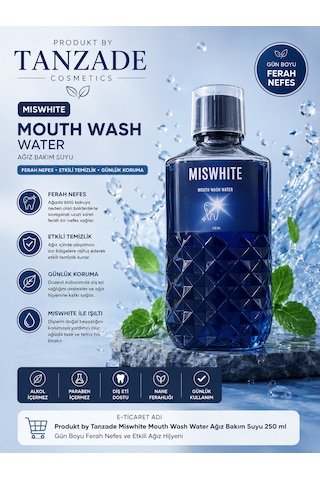 Produkt By Tanzade Miswhite Taze Nefes Ağız Bakım Suyu 250 Ml Produkt By Tanzade Miswhite Taze Nefes Ağız Bakım Suyu 250 Ml