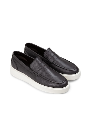 Deery Hakiki Deri Gri Erkek Loafer Ayakkabı - 01964mgrıe01 Gri