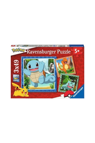 Ravensburger Çocuk Puzzle 3x49 Parça Puzzle Pokemon 055869