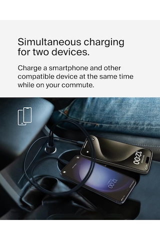 Belkin Boostcharge Çift Araç Şarj Cihazı 42w W/hızlı Şarj Usb-c 3