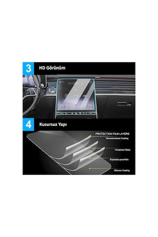 Chery Omoda 7 Uyumlu 2026 Model Multimedya Ve Gösterge Panel 9h Nano Ekran Koruyucu 2li Set