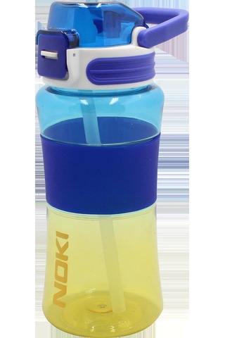 Noki Tritan Pipetli Kapak Çift Renk Silikon Kemerli 700 Ml Matara Çok Renkli