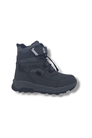 Zerhan 054 Çocuk Füme Cırt Cırtlı Treking Bot Gri