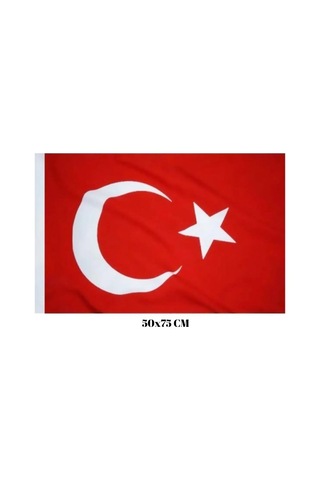 50x75 Cm Raşel Türk Bayrağı Bayrak Kenarı Dikişli Yurt 50x75