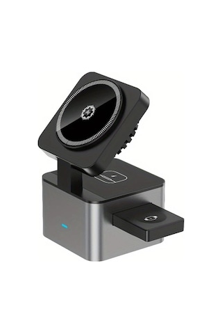 Motion003 Vıkefon 3ü 1 Arada Katlanabilir Hizli Sarj Dokuman Istasyonu Siyah C Tipi Giriş Portu İphone Uyumlu 16 15 14 13 12 Pro İwatch 9 8 7 Air Pod