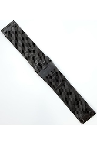 Hasır Kol Saat Kordonu Siyah Çelik Çift Kilit 24 Mm Ø1,90 Mm