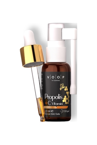 Voop Propolis C Vitamini Damlalıklı Sprey Takviye Edici Gıda 20 ML