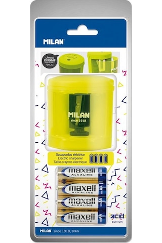 MILAN BWM10375 ACID ELEKTRİKLİ SARI KALEMTRAŞ BLISTER