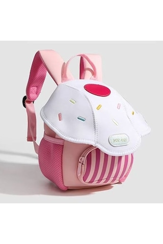 Mini Sevimli Mantar Çanta Yürümeye Başlayan Çocuk Çizgi Film Bebek Sırt Çantası Pembe