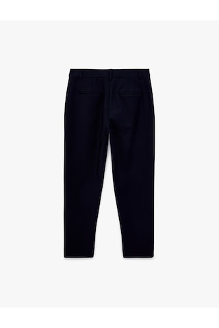 Koton Regular Fit Cep Detaylı Normal Bel Düz Paça Kumaş Pantolon Lacivert 6sak40098uw
