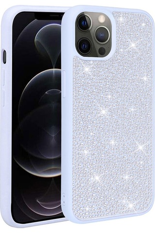 Apple Uyumlu iPhone 14 Pro Max Kılıf Parlak Taşlı Tasarım Zore Ston Kapak
