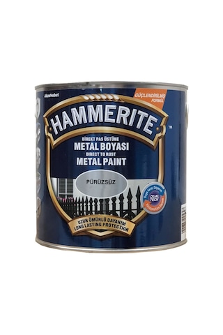 Hammerite Su İtici Pas Önleyici Düz Pürüzsüz Metal Boyası 0,75 LT
