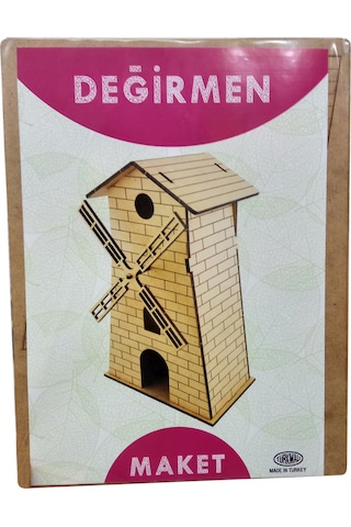 Ahşap Değirmen Maketi - 3 Boyutlu