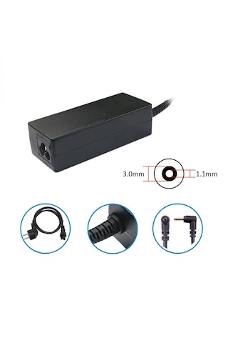 Trio 3.0x1.1mm Soket 65 W 19 Volt 3.42 Amper Notebook Pc Adaptör