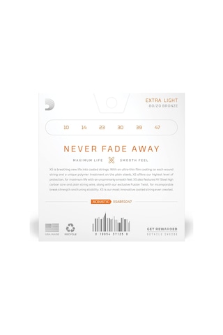 D'addario Xs 80/20 Coated Bronz Akustik Gitar Teli 10-47